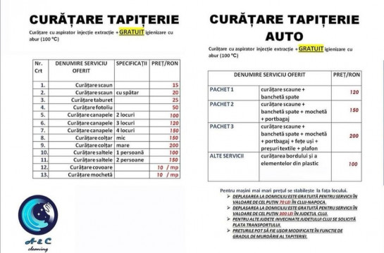 Curatare tapiterie auto